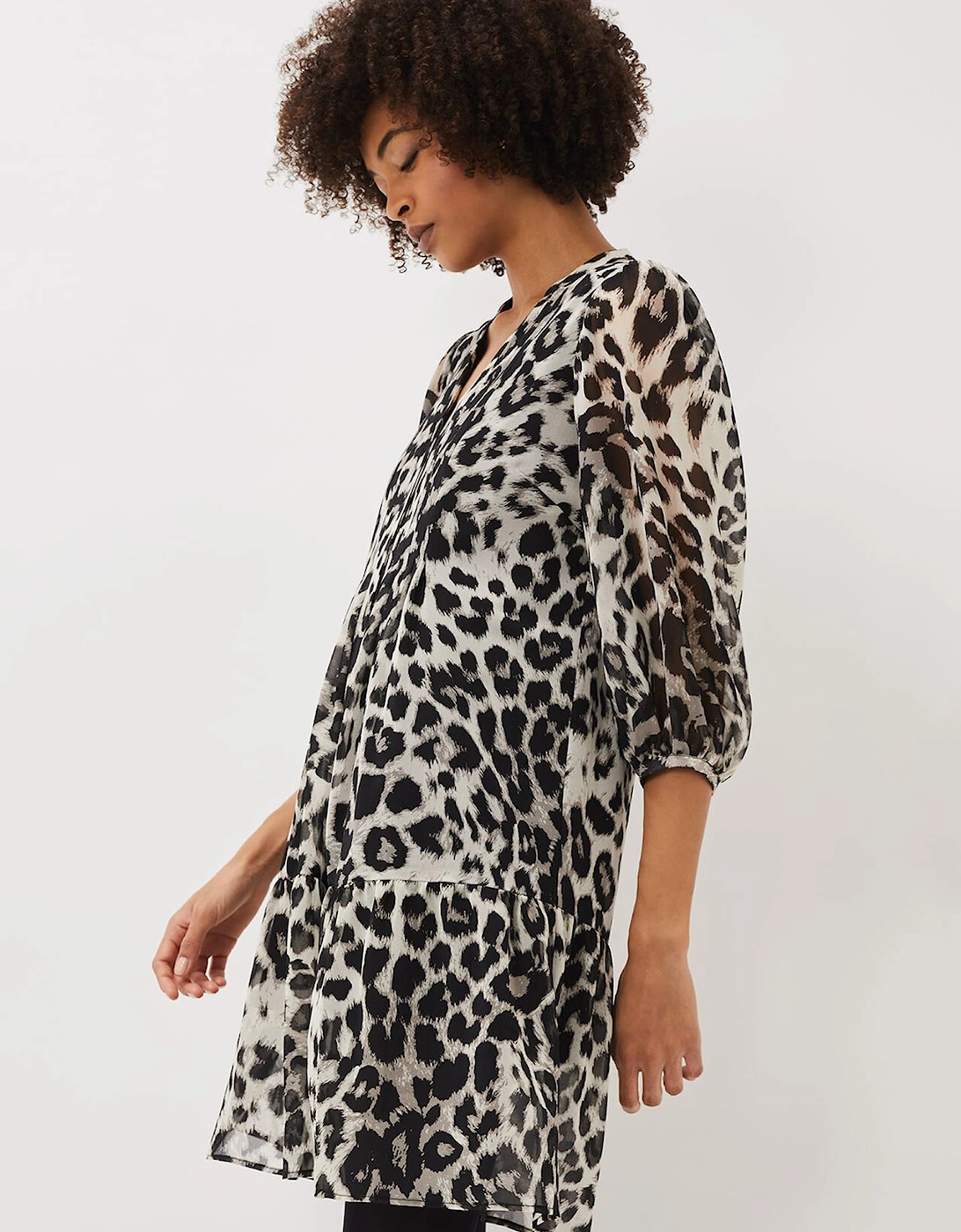 Penele Leopard Print Swing Dress