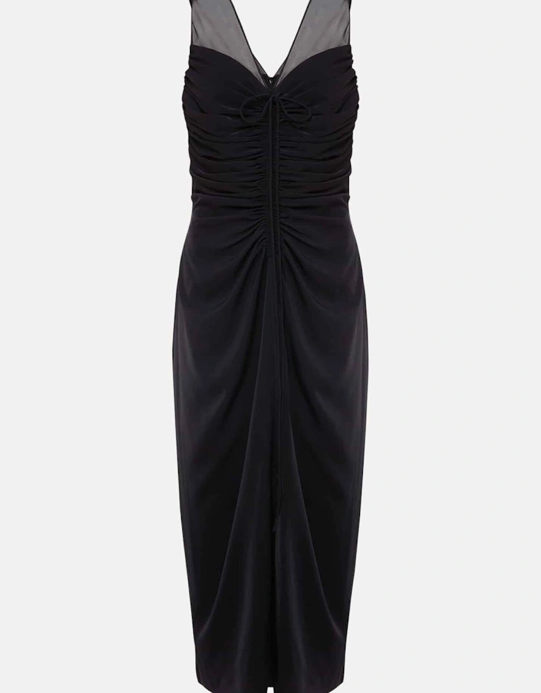 Leah Ruched Midi Dress