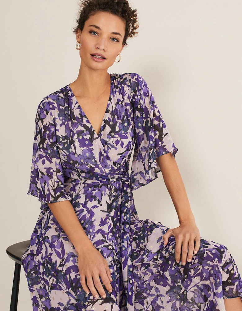 Juliette Floral Wrap Midaxi Dress