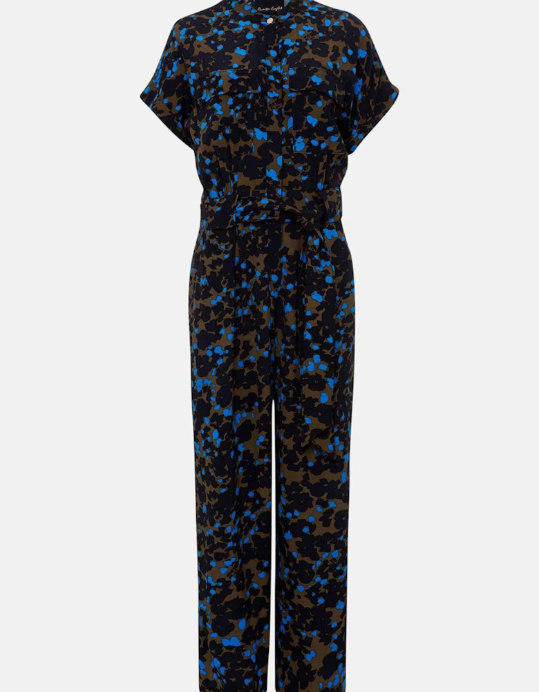 Nell Abstract Cropped Wide Leg Jumpsuit