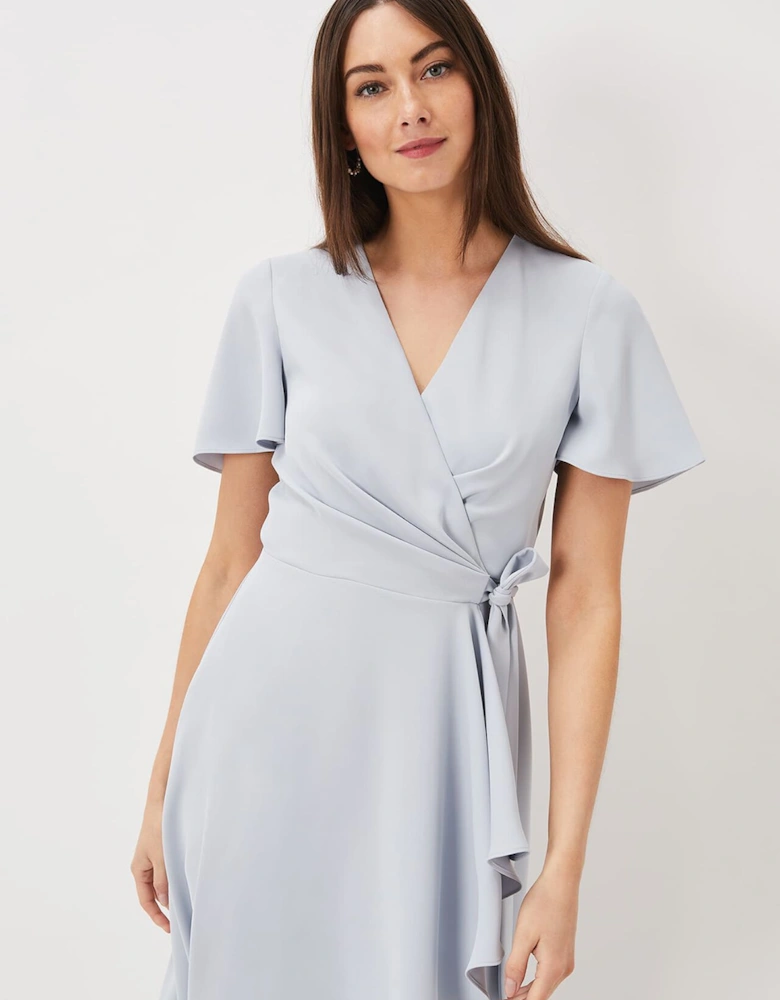 Julissa Ruffle Wrap Midi Dress