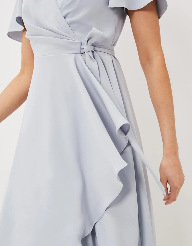 Julissa Ruffle Wrap Midi Dress