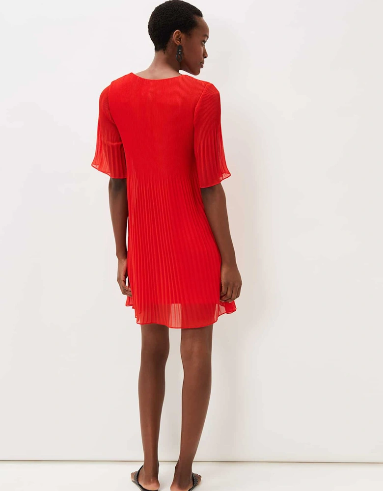 Ella Pleated Shift Dress