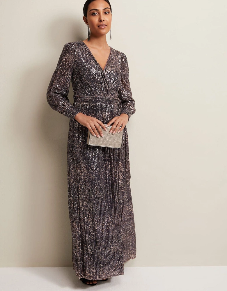 Petite Amily Sequin Maxi Dress