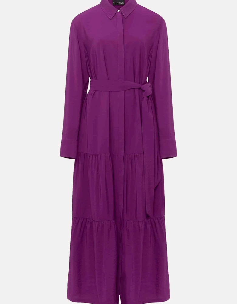 Jayden Purple Shirt Midaxi Dress