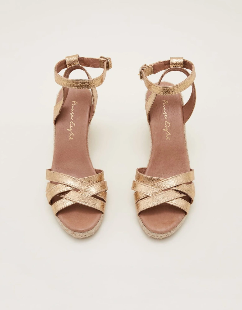 Leather Strappy Espadrille