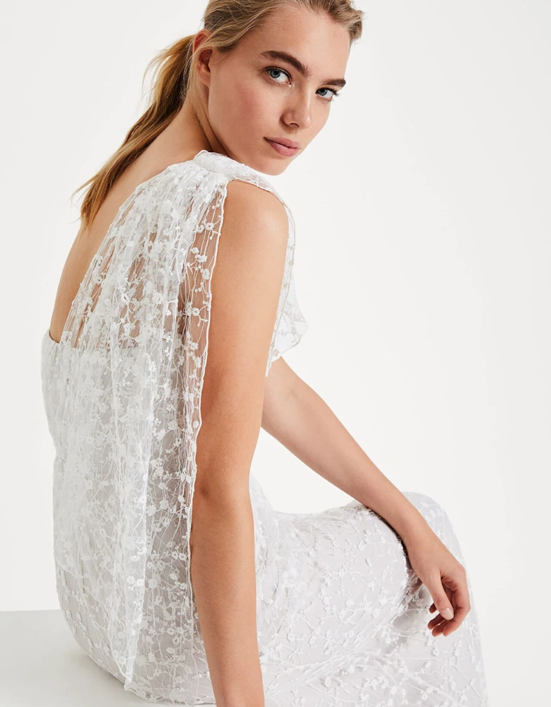 Anabel Lace One Shoulder Wedding Dress