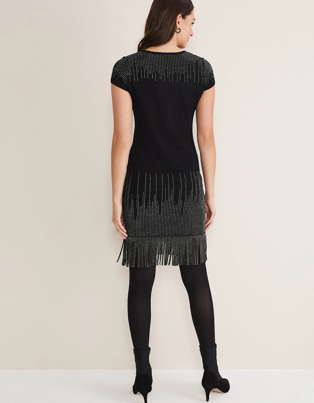 Florie Fringe Knitted Dress