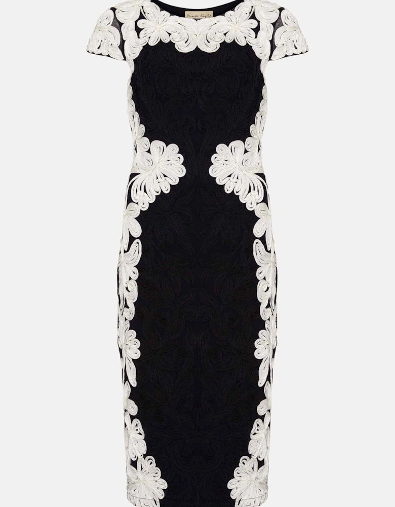 Nori Tapework Lace Fitted Dress