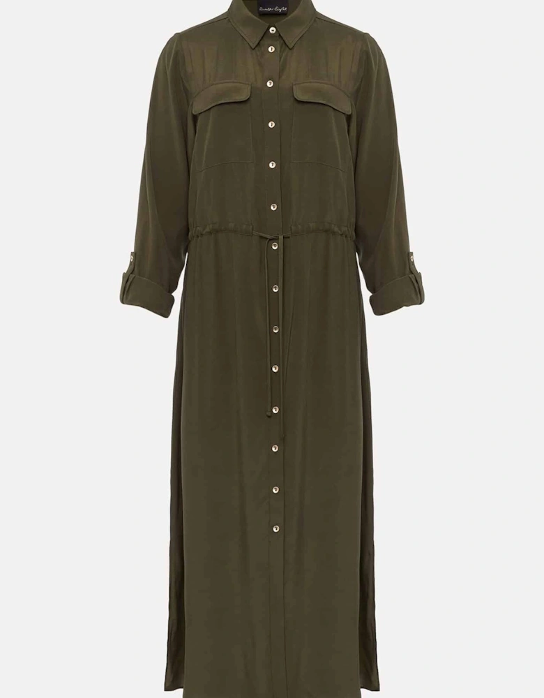 Tana Khaki Midi Dress