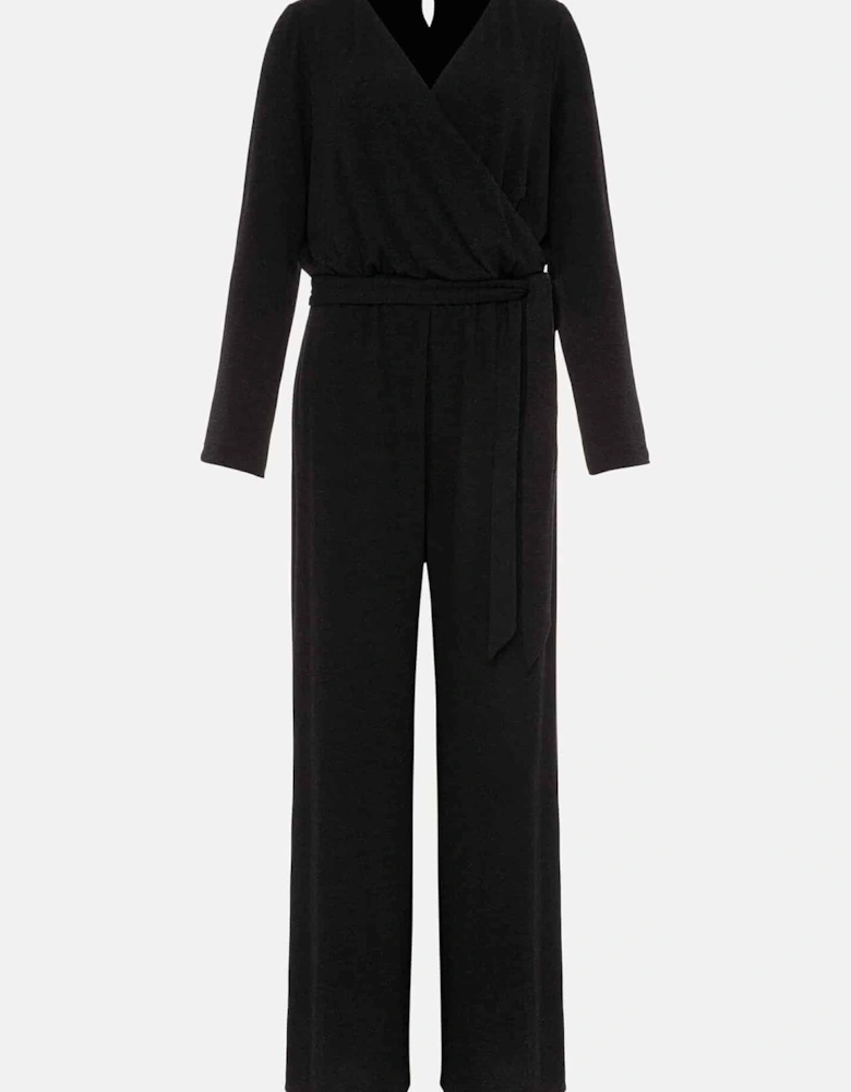 Zarra Wrap Wide Leg Jersey Jumpsuit