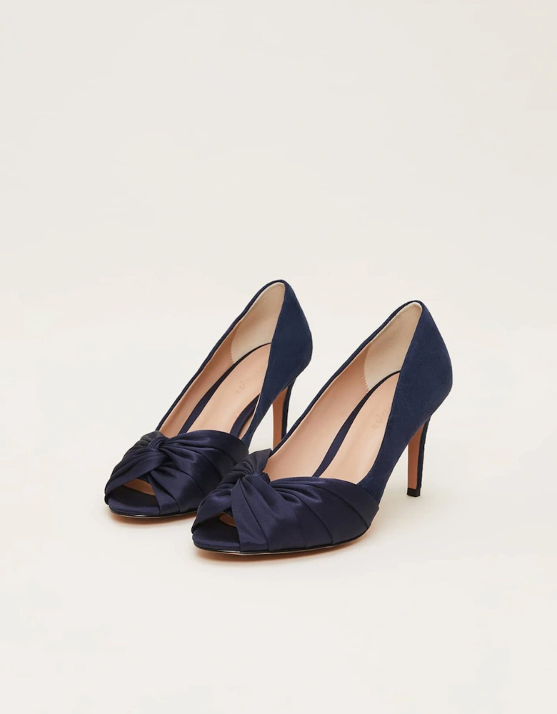 Satin Twist Peeptoe Shoe