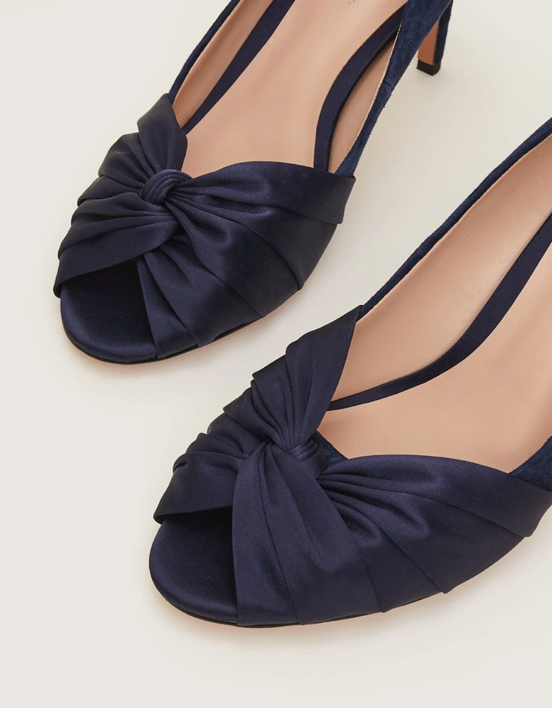 Satin Twist Peeptoe Shoe