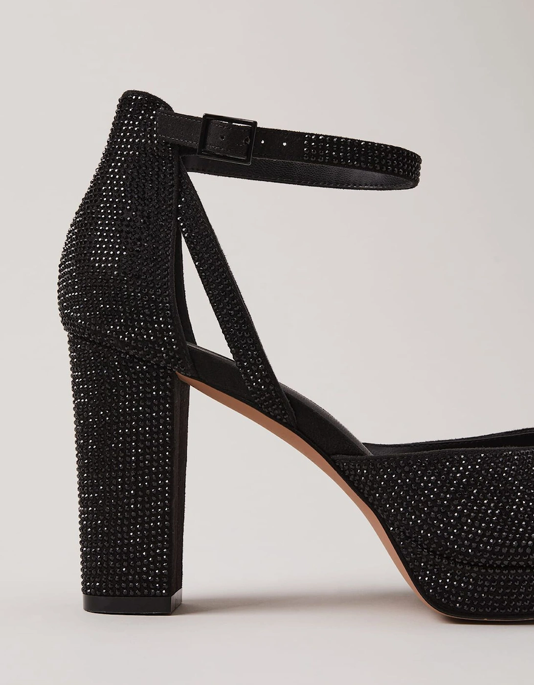 Black Sparkly Platform Heels