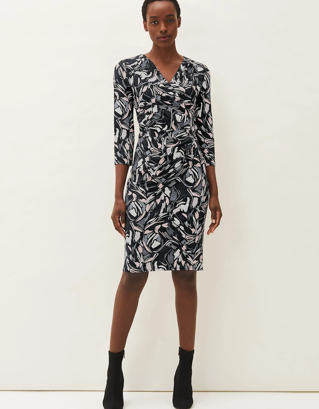 Bryony Abstract Print Jersey Dress