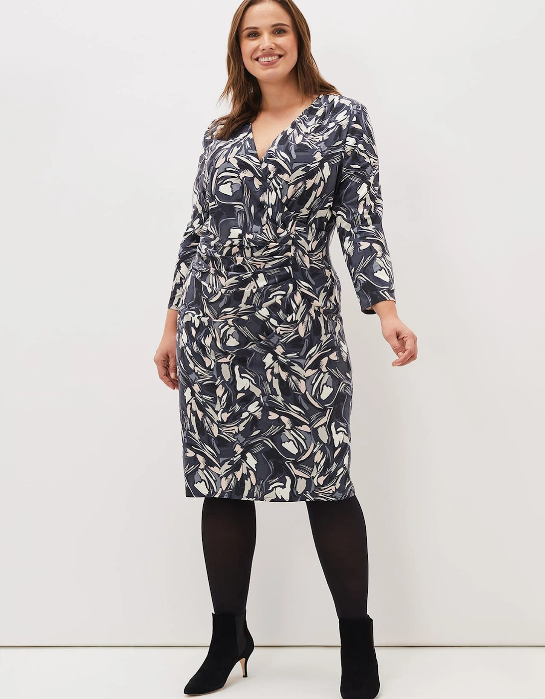 Bryony Abstract Print Jersey Dress