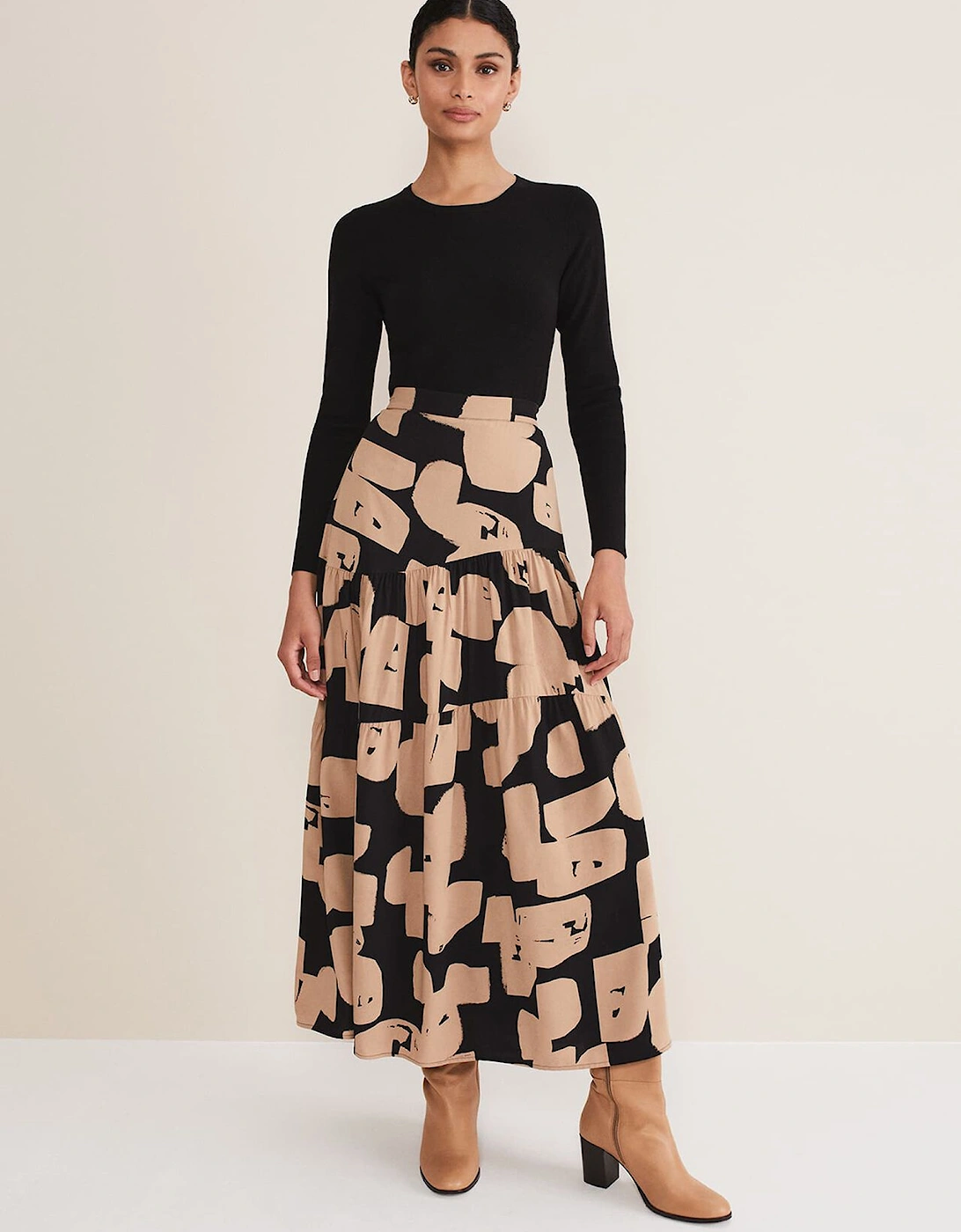 Luana Geo Print Midi Skirt, 7 of 6