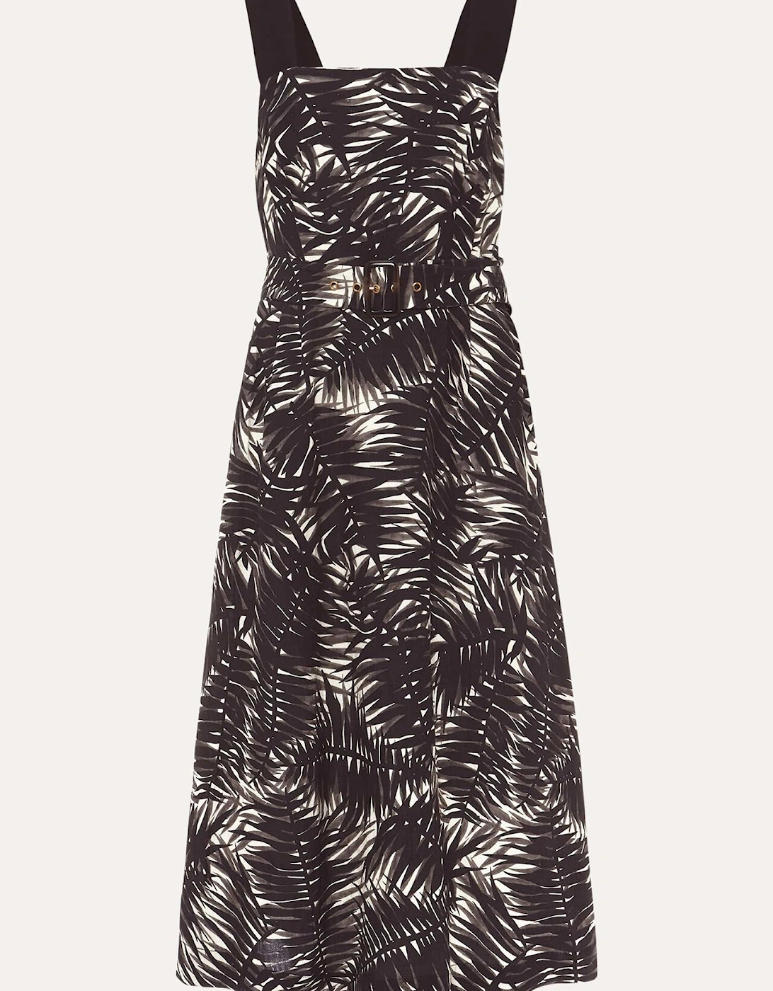 Patsy Palm Print Linen Dress