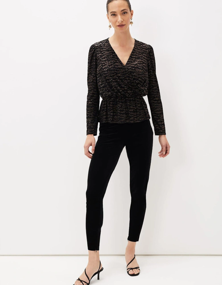 Lauren Animal Burnout Texture Top