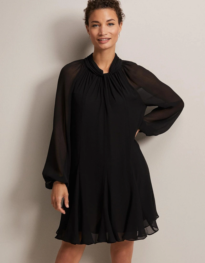 Romanna Black Swing Mini Dress