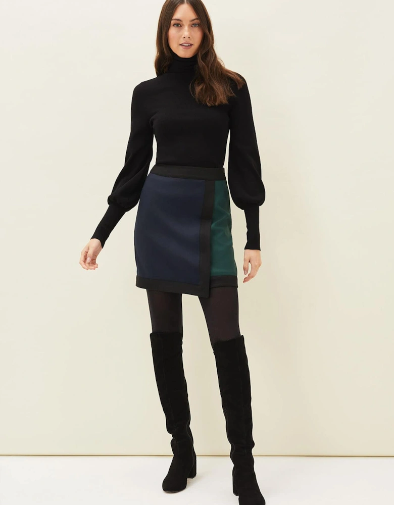 Natalie Colourblock Knitted Mini Skirt