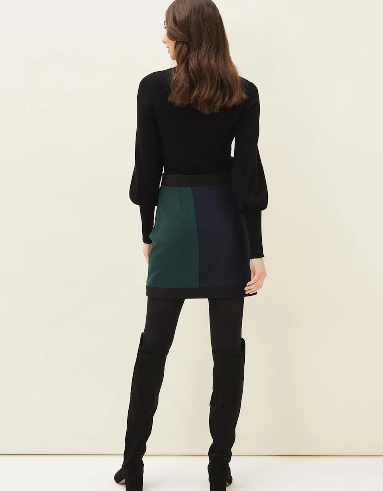 Natalie Colourblock Knitted Mini Skirt