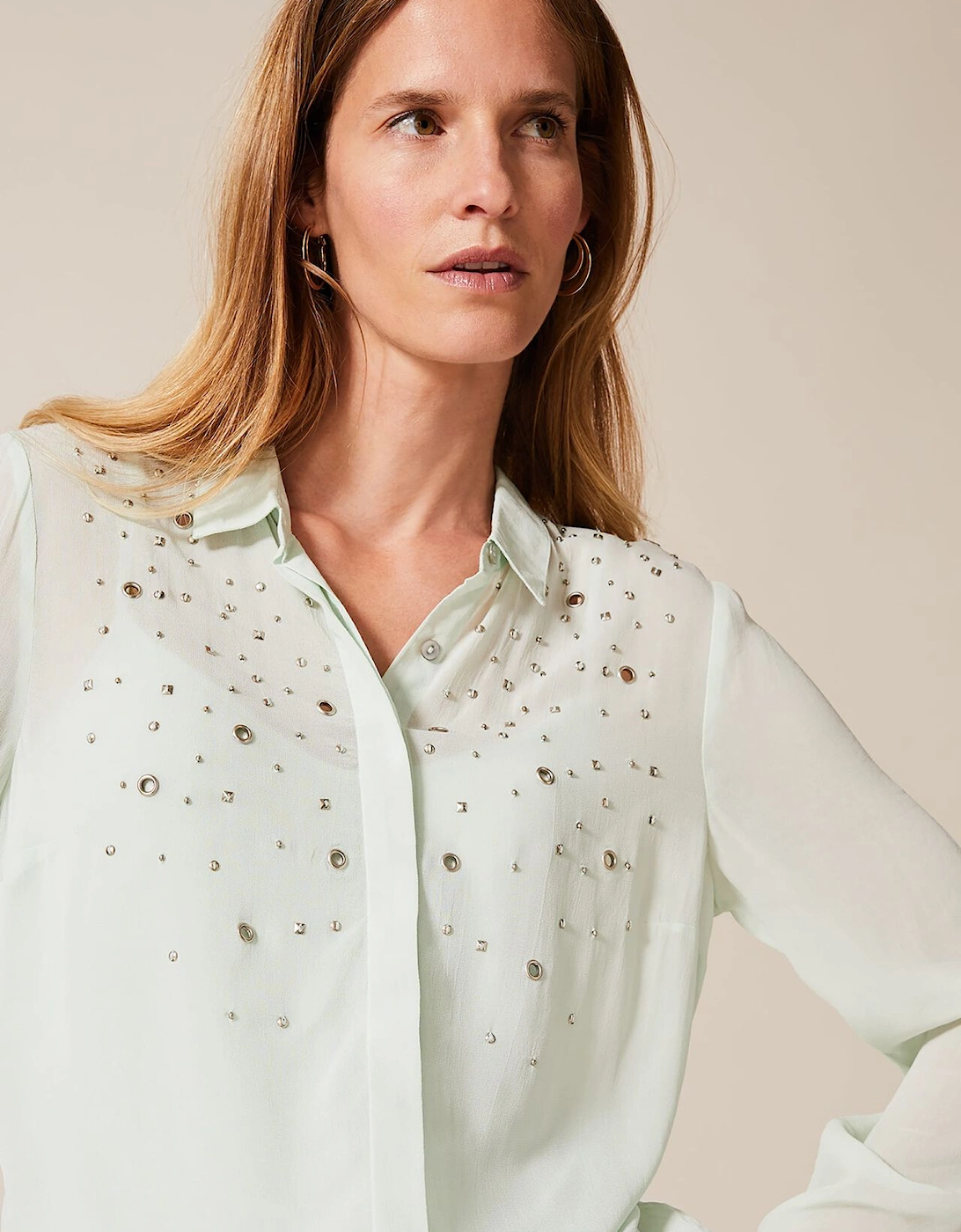 Eyelet Chiffon Blouse, 7 of 6