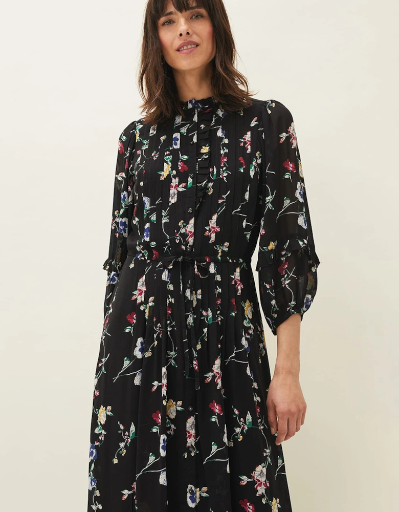 Imara Floral Print Midaxi Dress