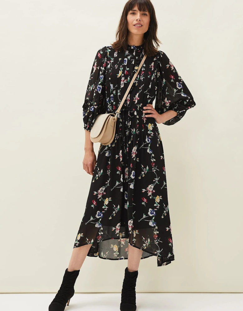 Imara Floral Print Midaxi Dress