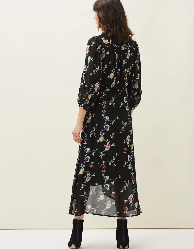 Imara Floral Print Midaxi Dress