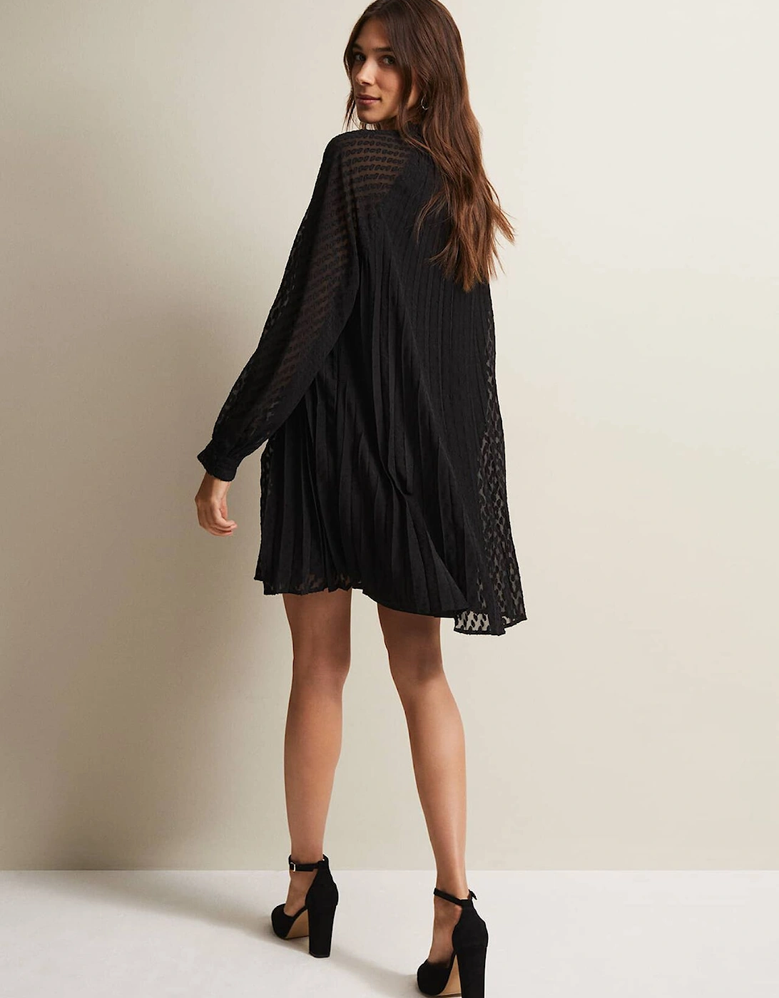 Nikkita Pleated Swing Mini Dress