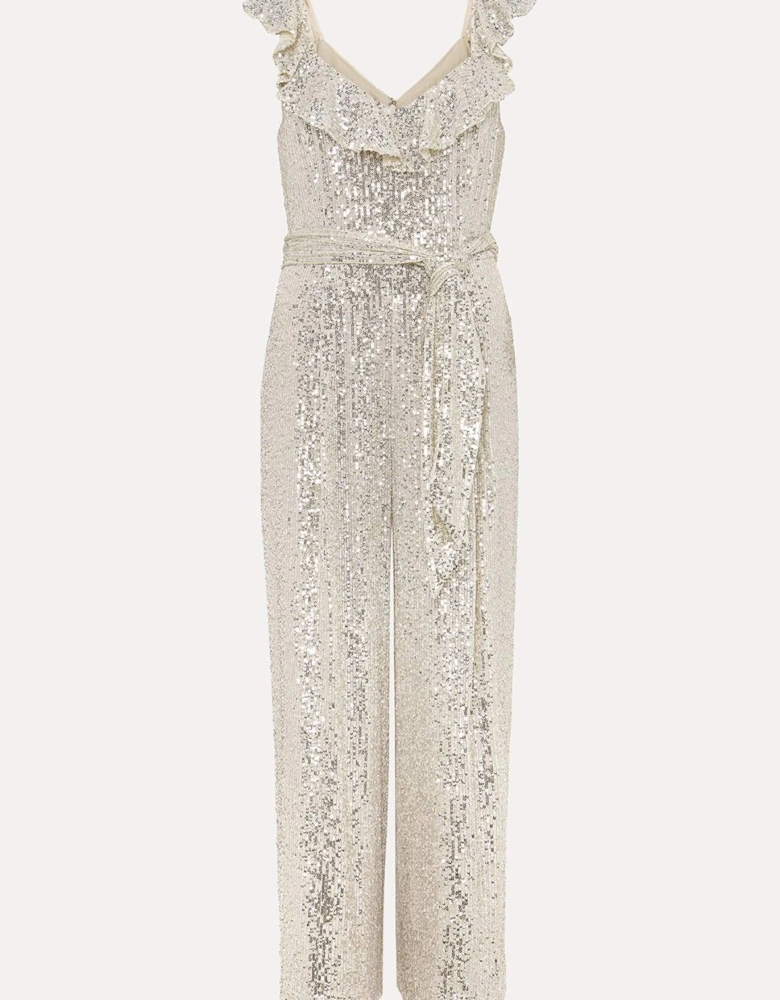 Tazanna Sequin Wide Leg Jumpsuit