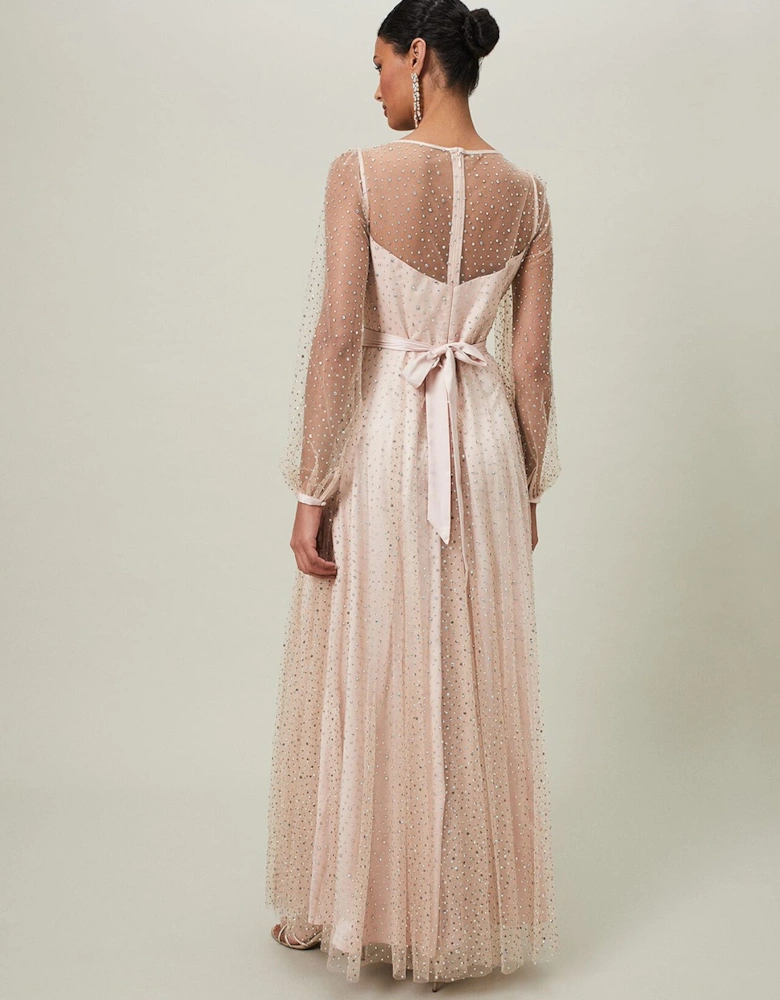 Ashley Embellished Sheer Maxi Dress