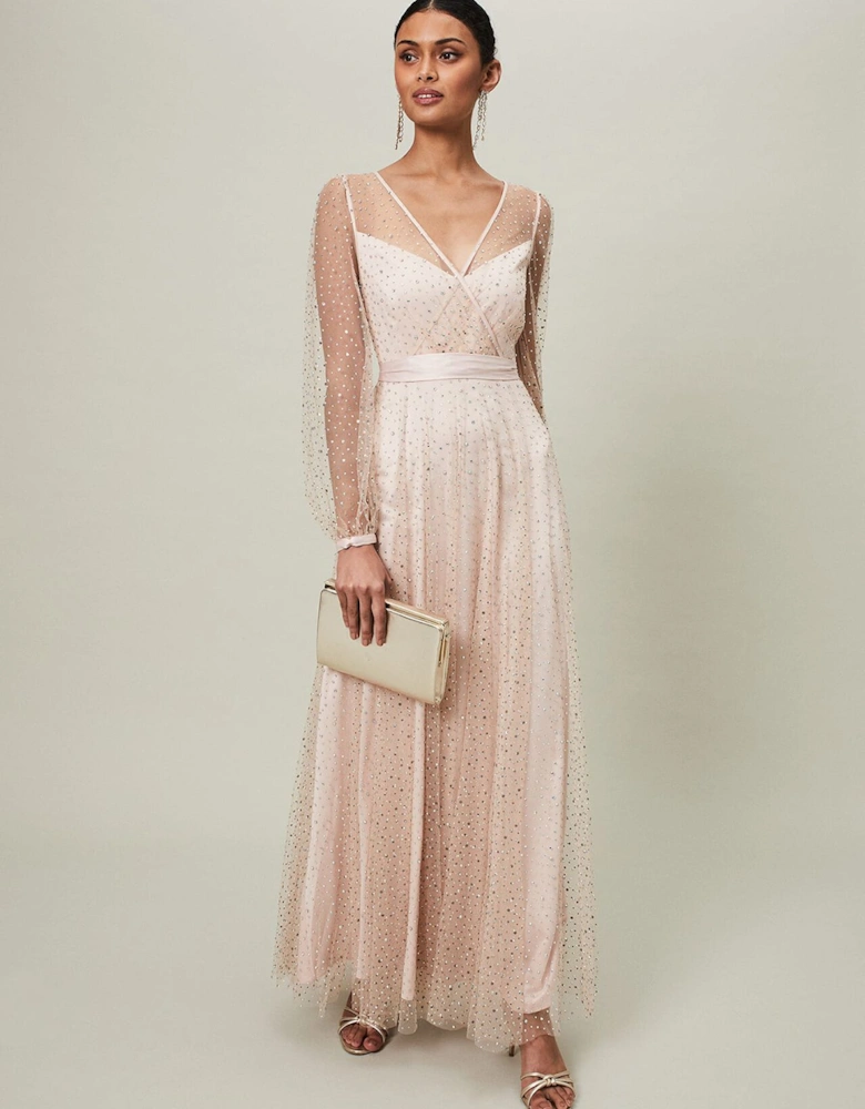 Ashley Embellished Sheer Maxi Dress