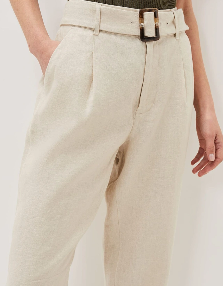 Hazel Linen Tapered Trousers