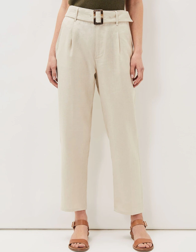 Hazel Linen Tapered Trousers