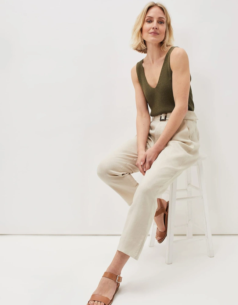 Hazel Linen Tapered Trousers