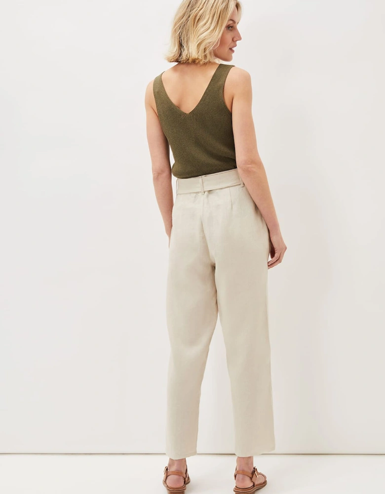 Hazel Linen Tapered Trousers