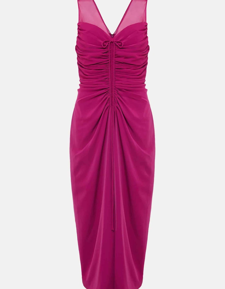 Leah Ruched Midi Dress