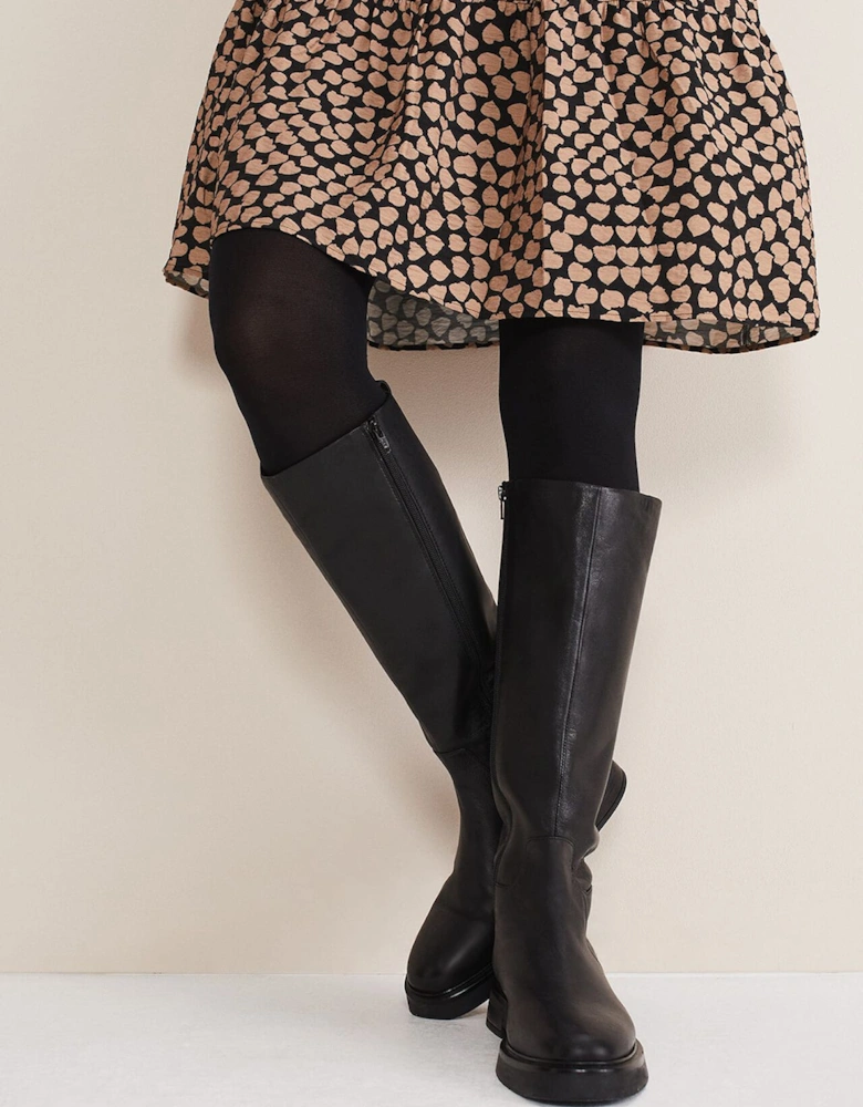 Flat Knee High Boot