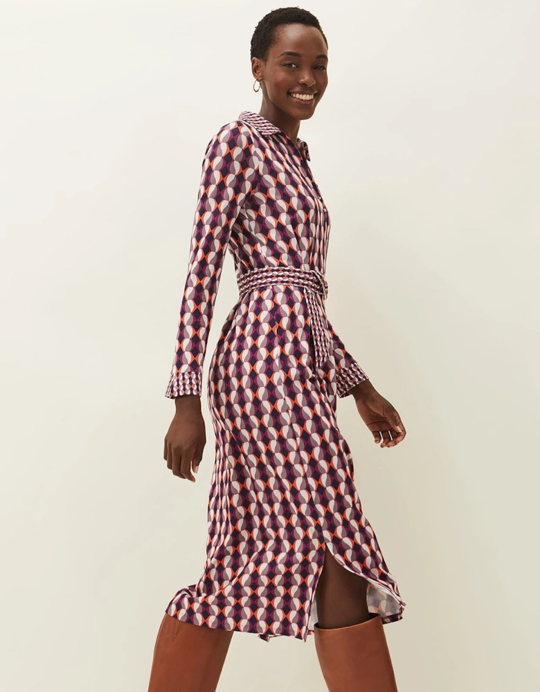 Elizza Geometric Print Dress