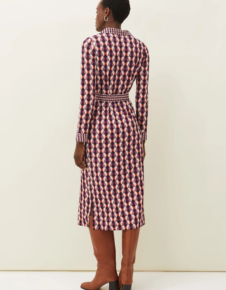 Elizza Geometric Print Dress