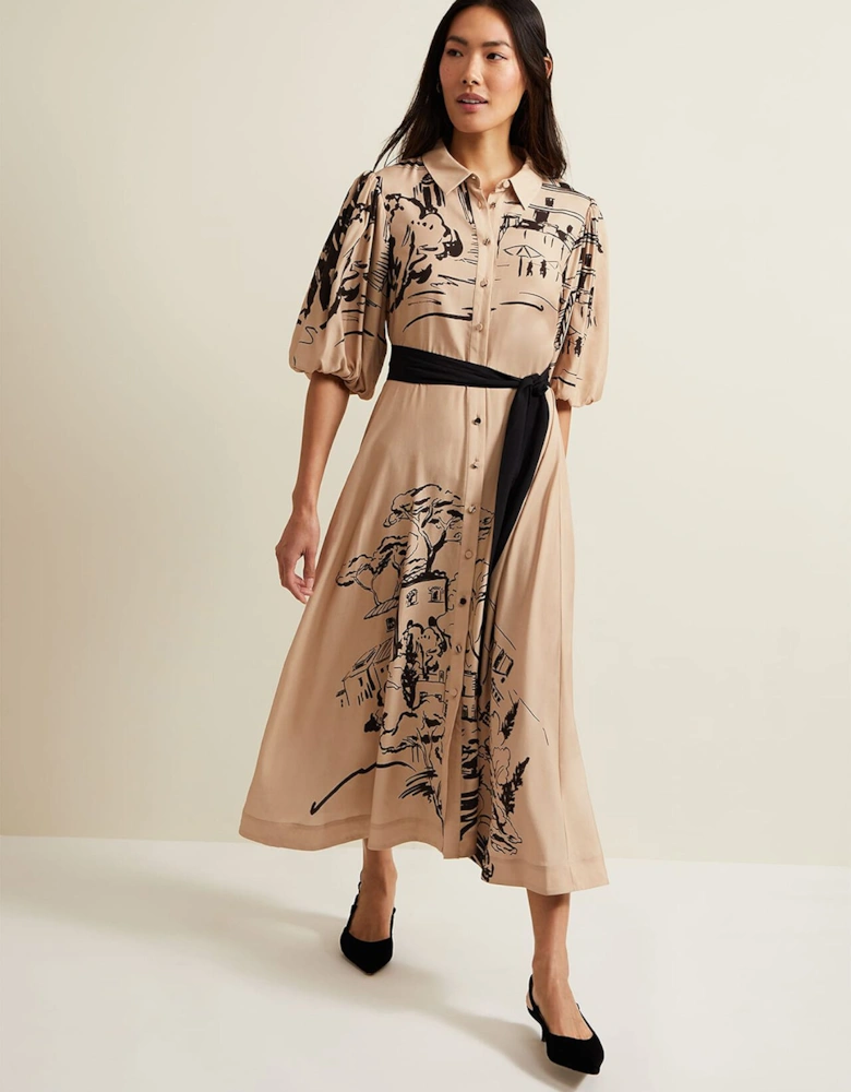 Tammy Puff Sleeve Shirt Dress