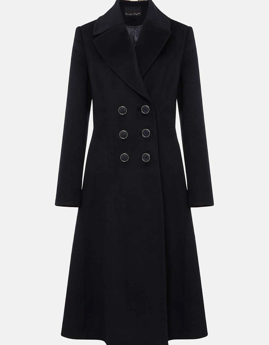 Sandra Wool Navy Long Smart Coat