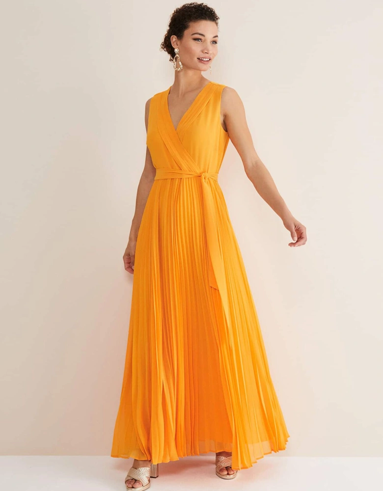 Mollie Pleat Maxi Dress