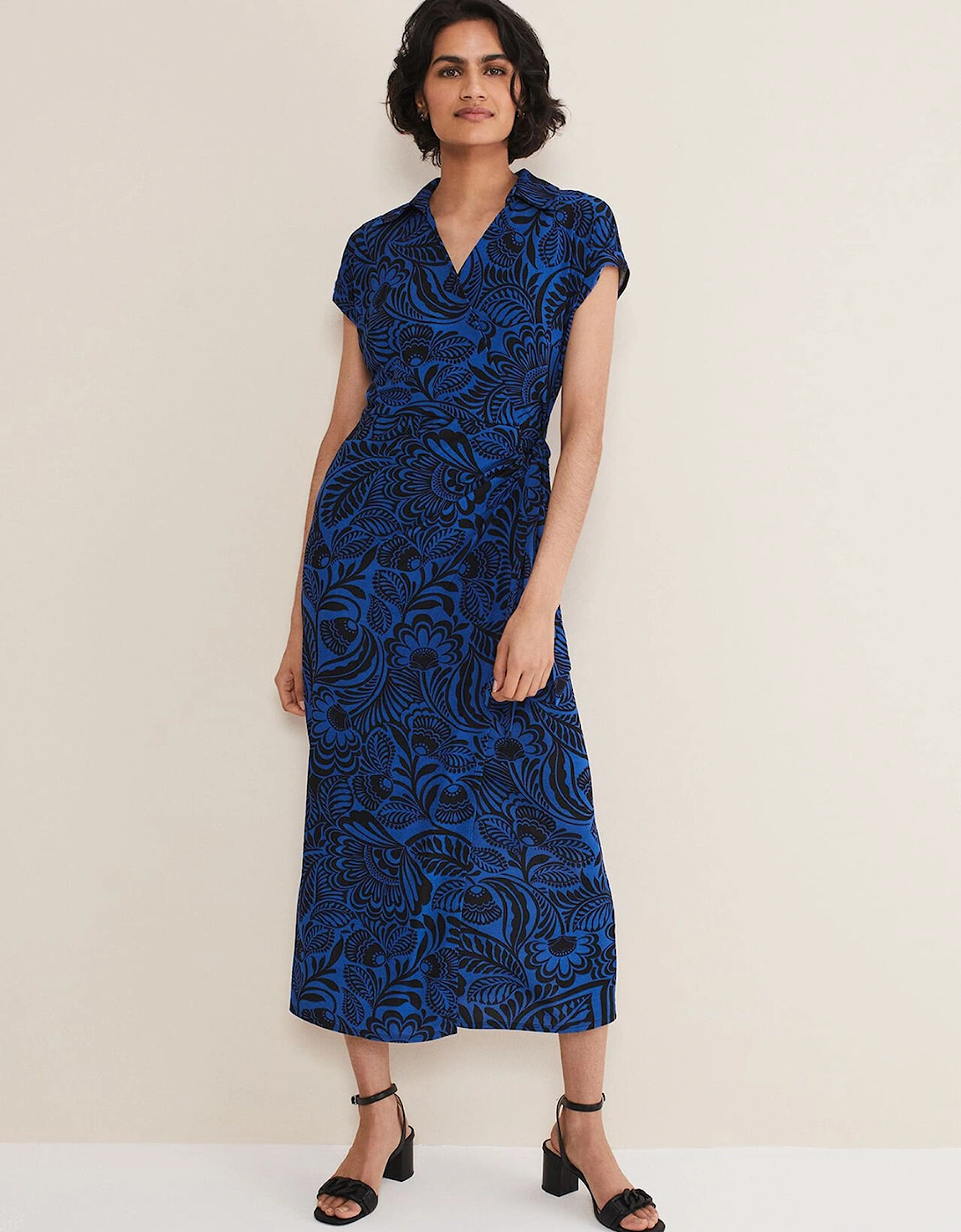 Mara Abstract Print Wrap Dress, 9 of 8