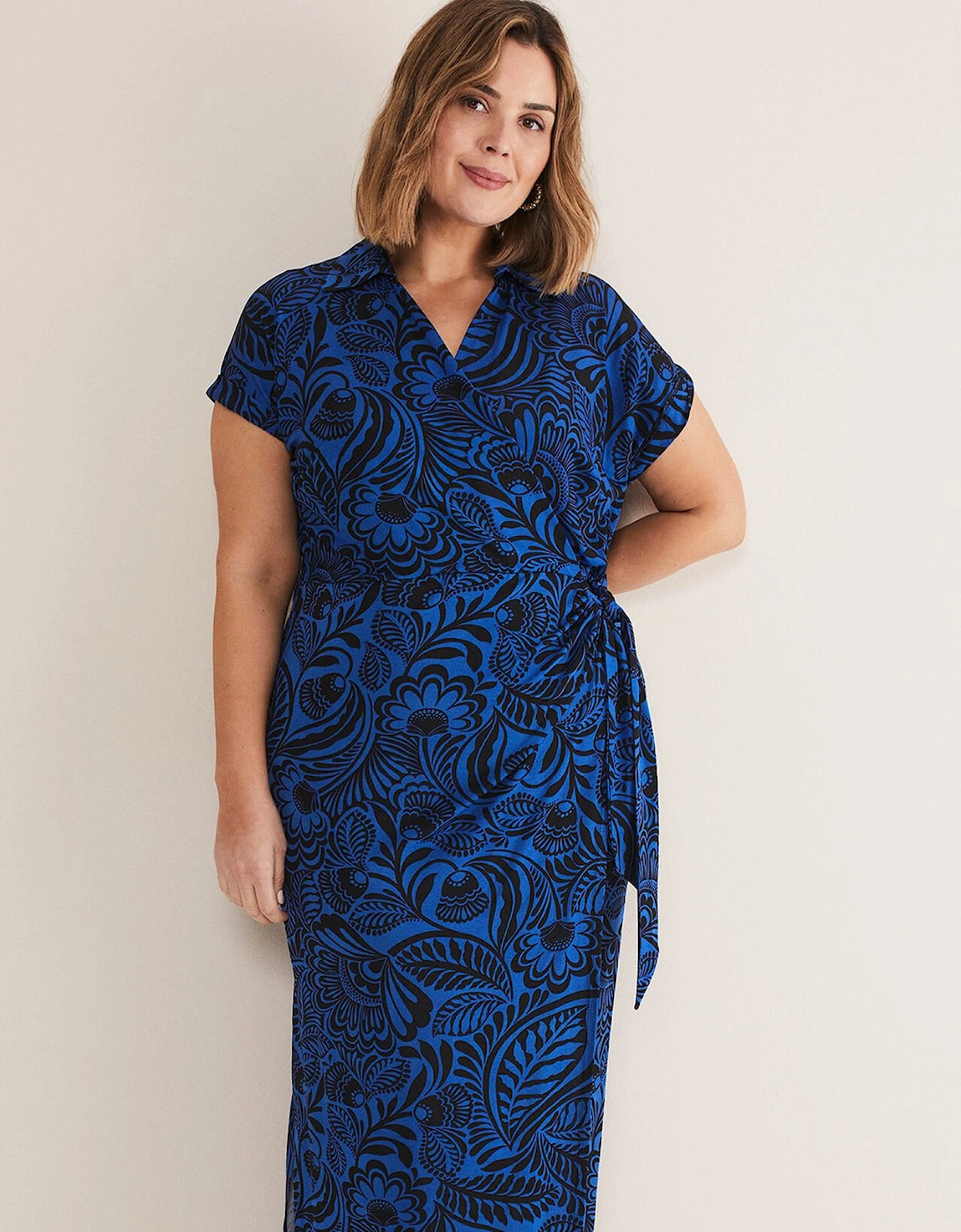 Mara Abstract Print Wrap Dress