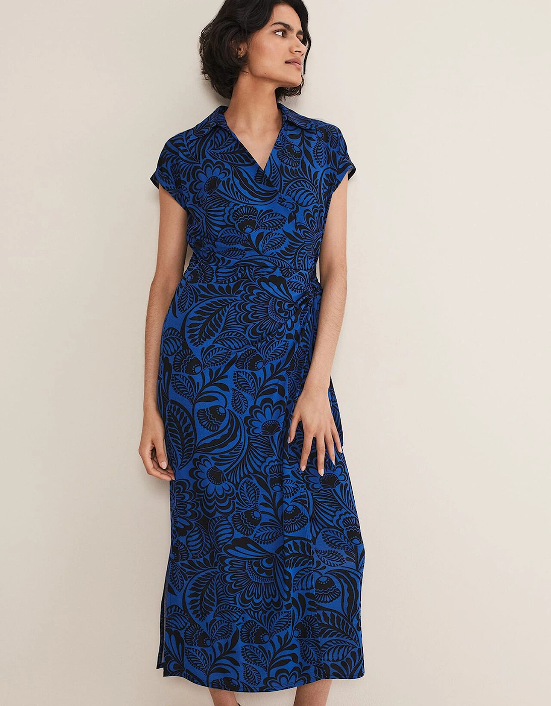 Mara Abstract Print Wrap Dress