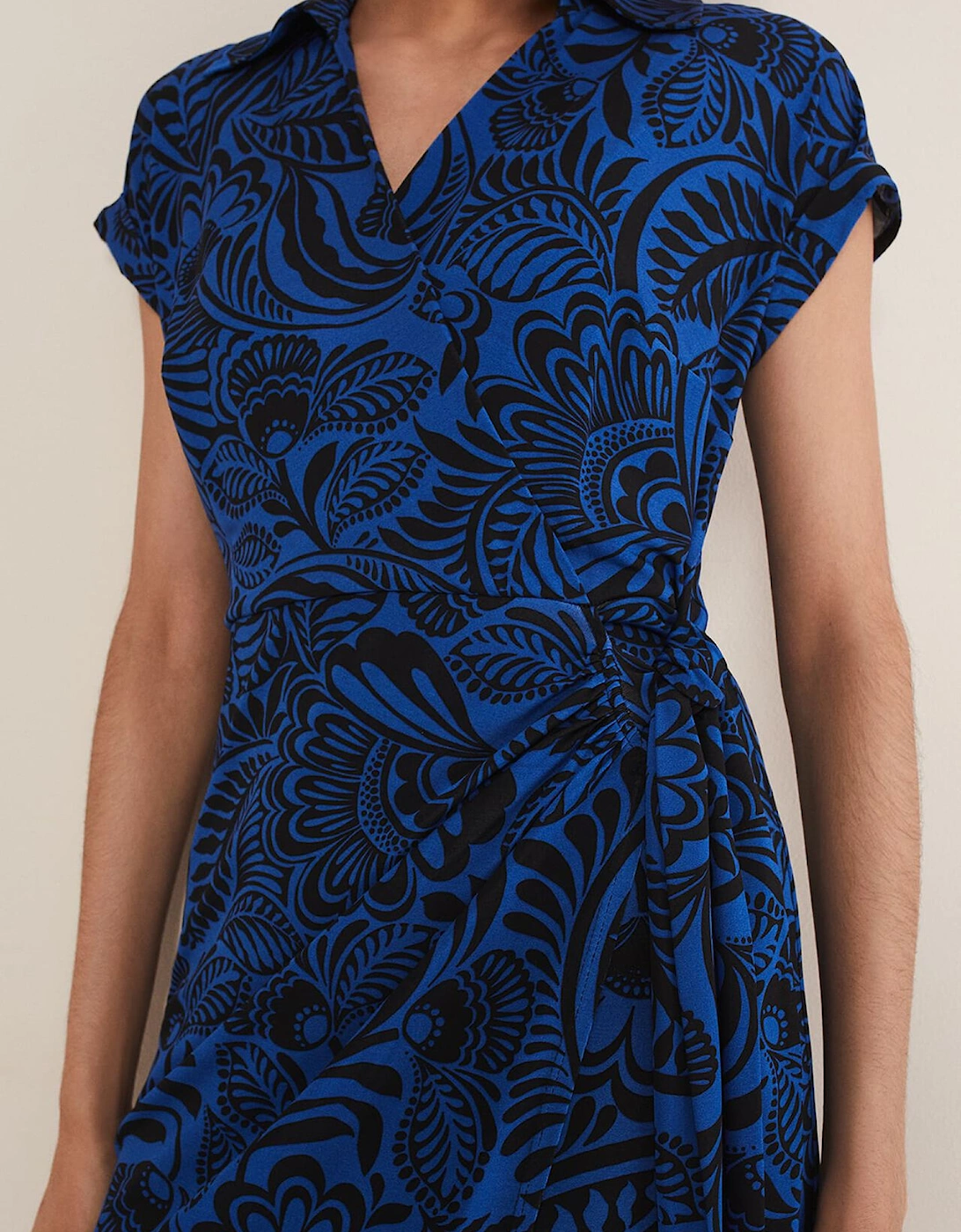 Mara Abstract Print Wrap Dress