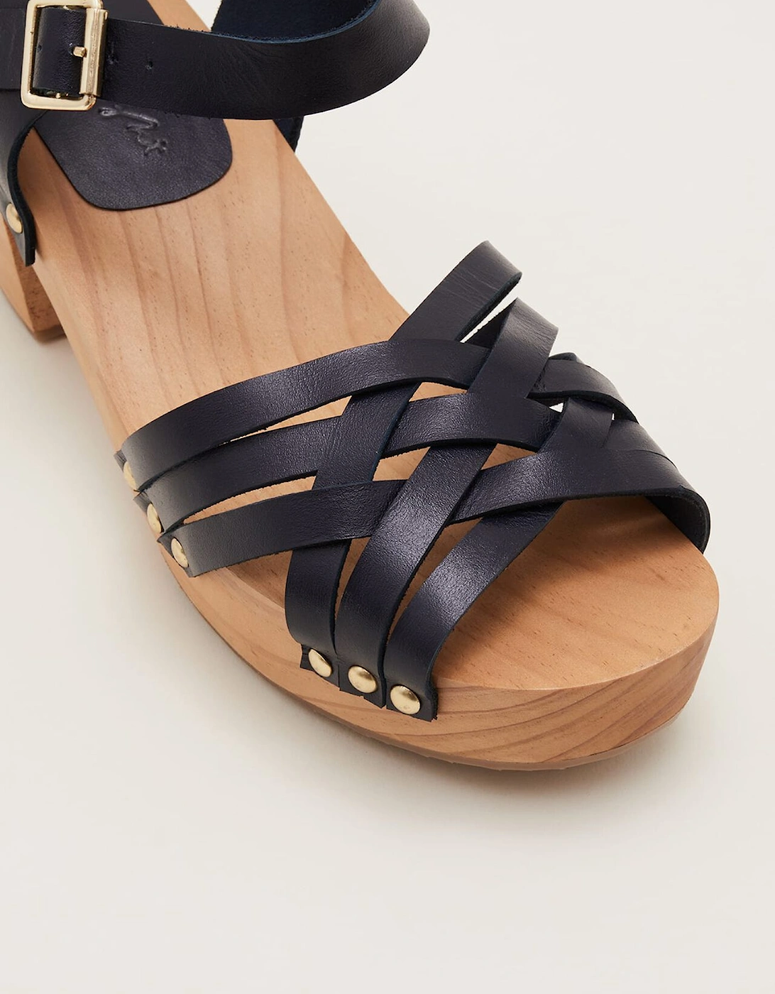 Woven Clog Heel Sandal